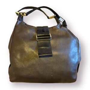Kenneth Cole New York Leather‎ Hobo Brown/Gray Satchel